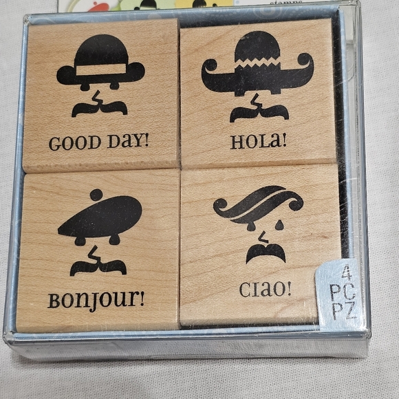 Inkadinkado Hello Wood Mounted Stamp Set - #60-10127-4 Stamps-Dated 10-28-2013 - Picture 3 of 5